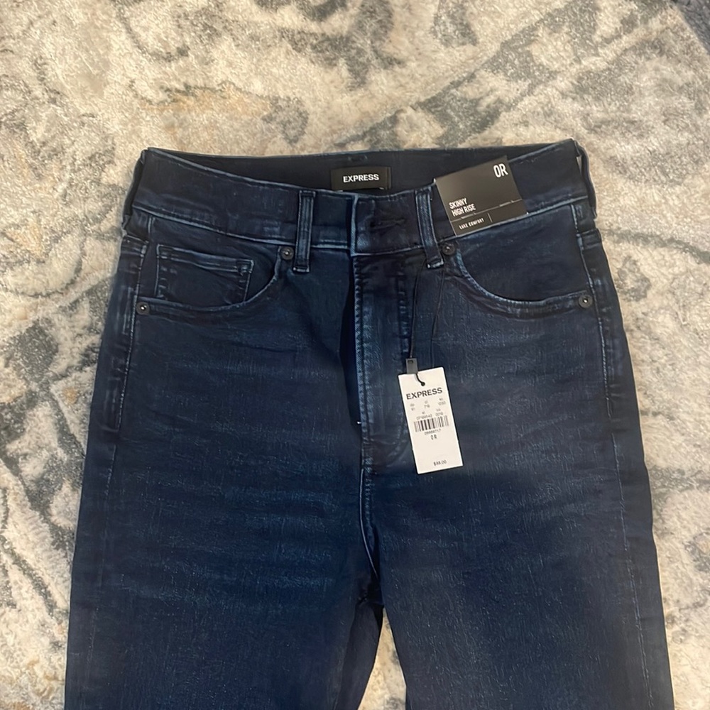 Express high rise skinny luxe jeans